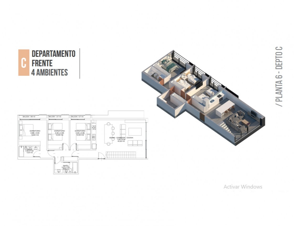 TORRE MODENA - DEPARTAMENTO 6 C 